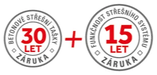 Záruka 30+15 let na střešní betonové tašky